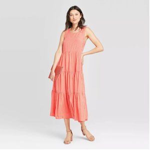 A New Day- Sleeveless Tiered Midi Dress
